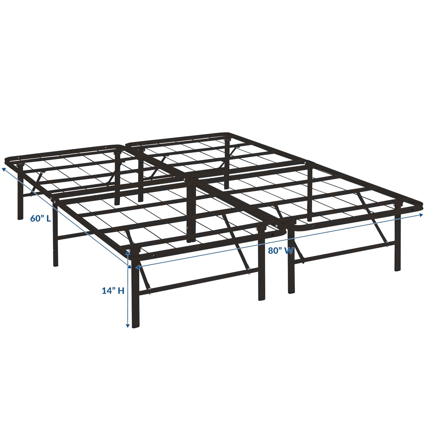 Horizon Stainless Steel Queen Bed Frame