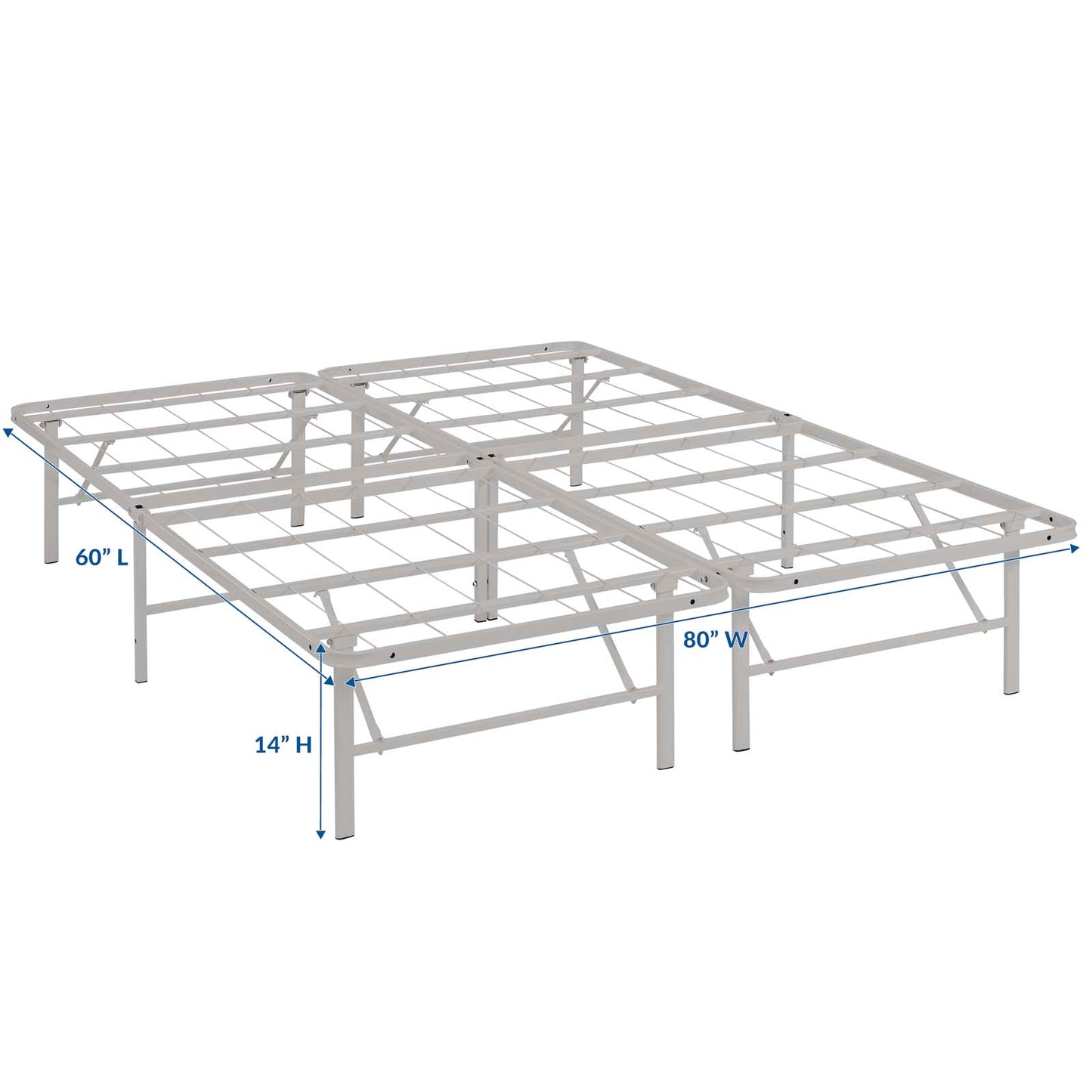 Horizon Stainless Steel Queen Bed Frame