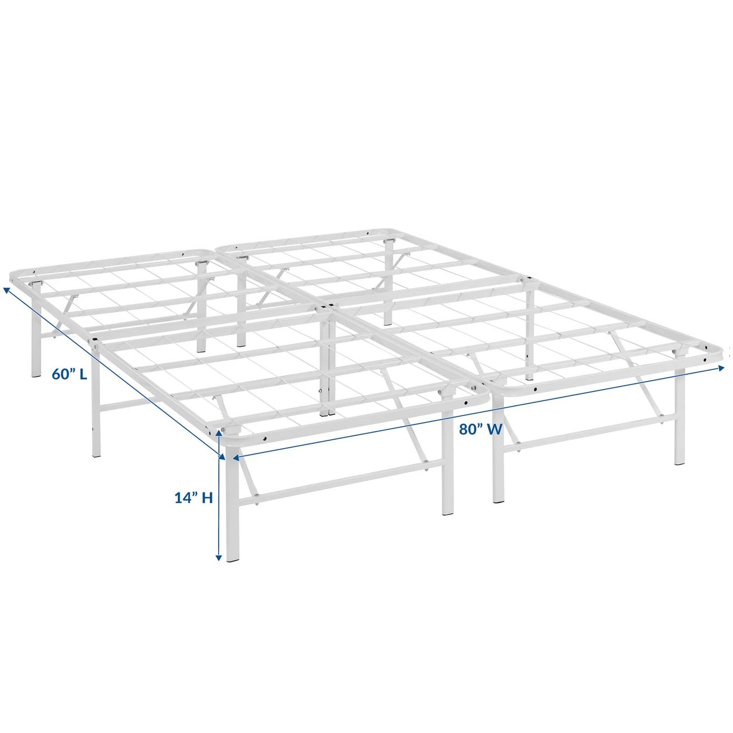 Horizon Stainless Steel Queen Bed Frame