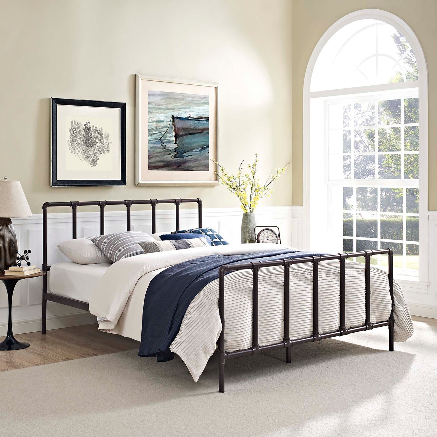 Dower Stainless Steel Queen Bed