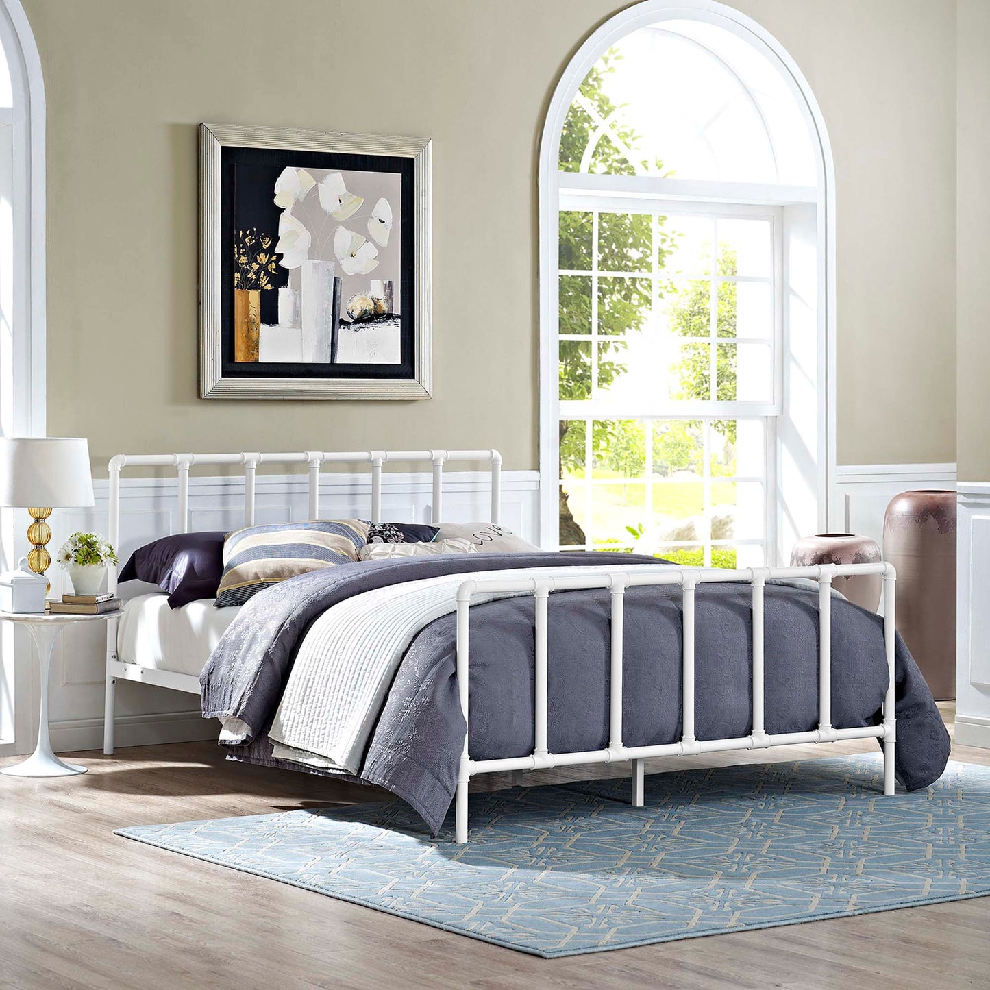 Dower Stainless Steel Queen Bed