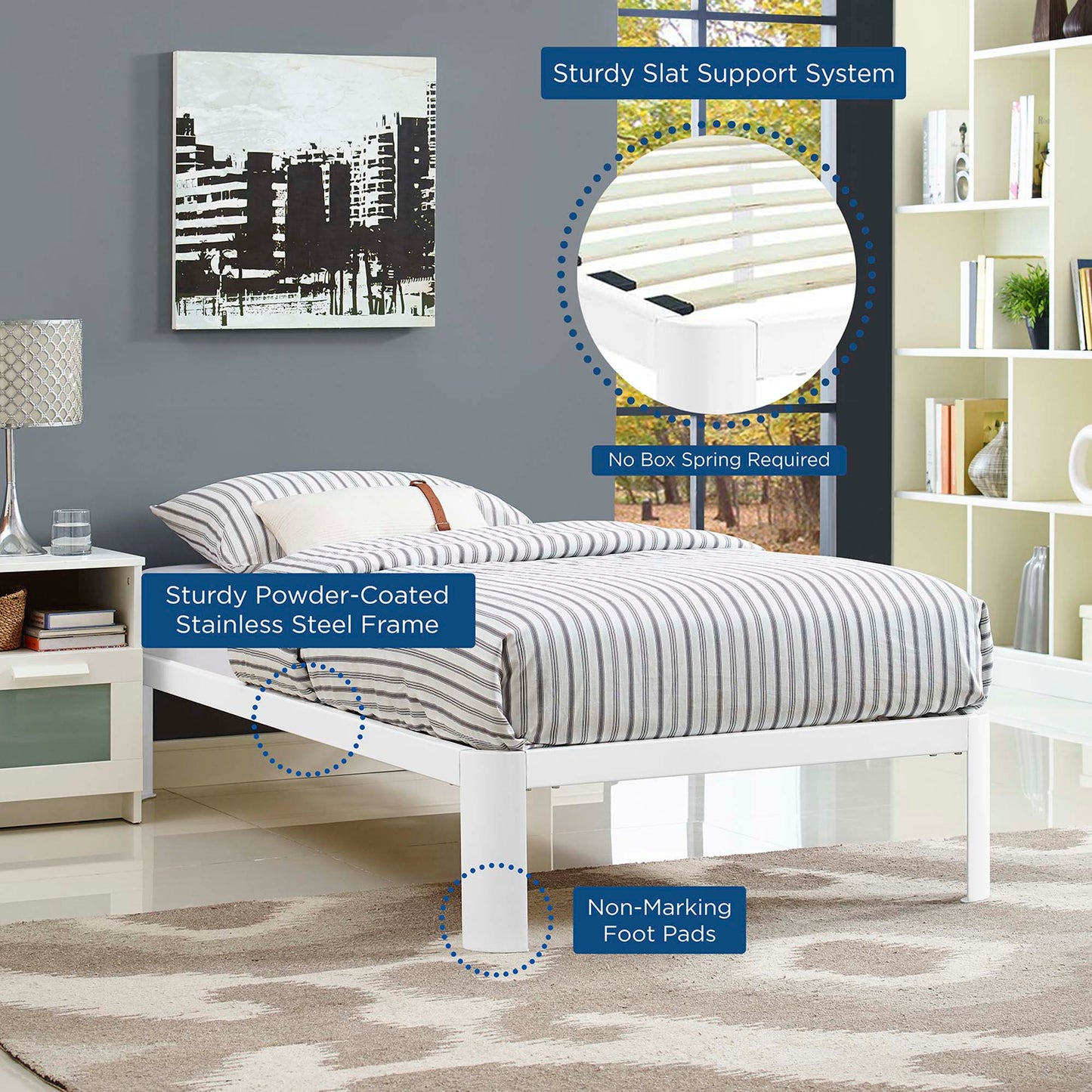 Estructura de cama doble Corinne de Modway