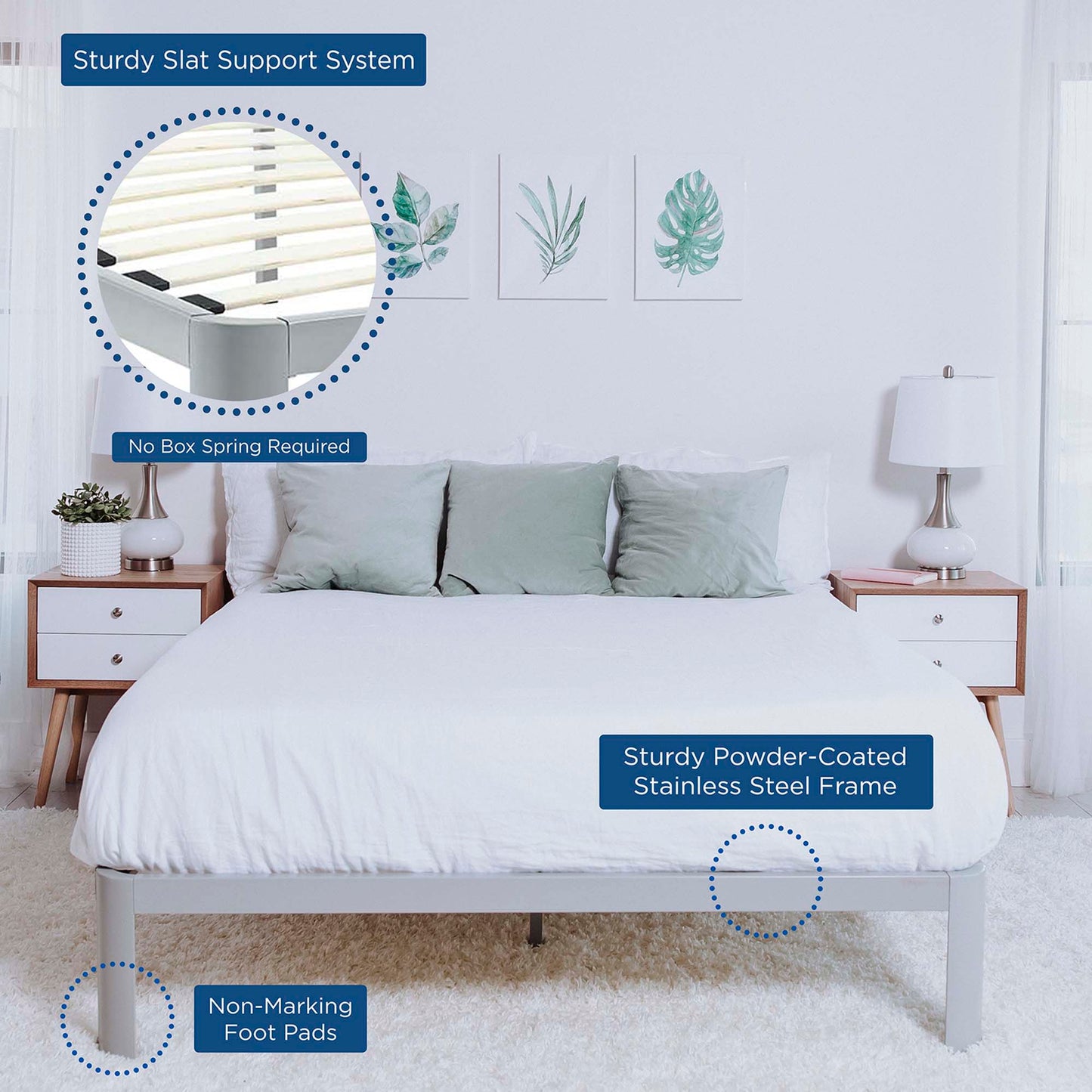 Estructura de cama Queen Corinne de Modway