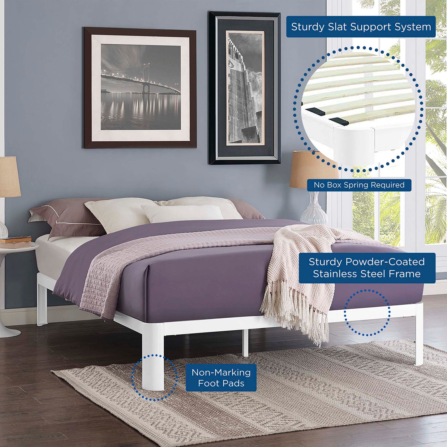 Estructura de cama Queen Corinne de Modway