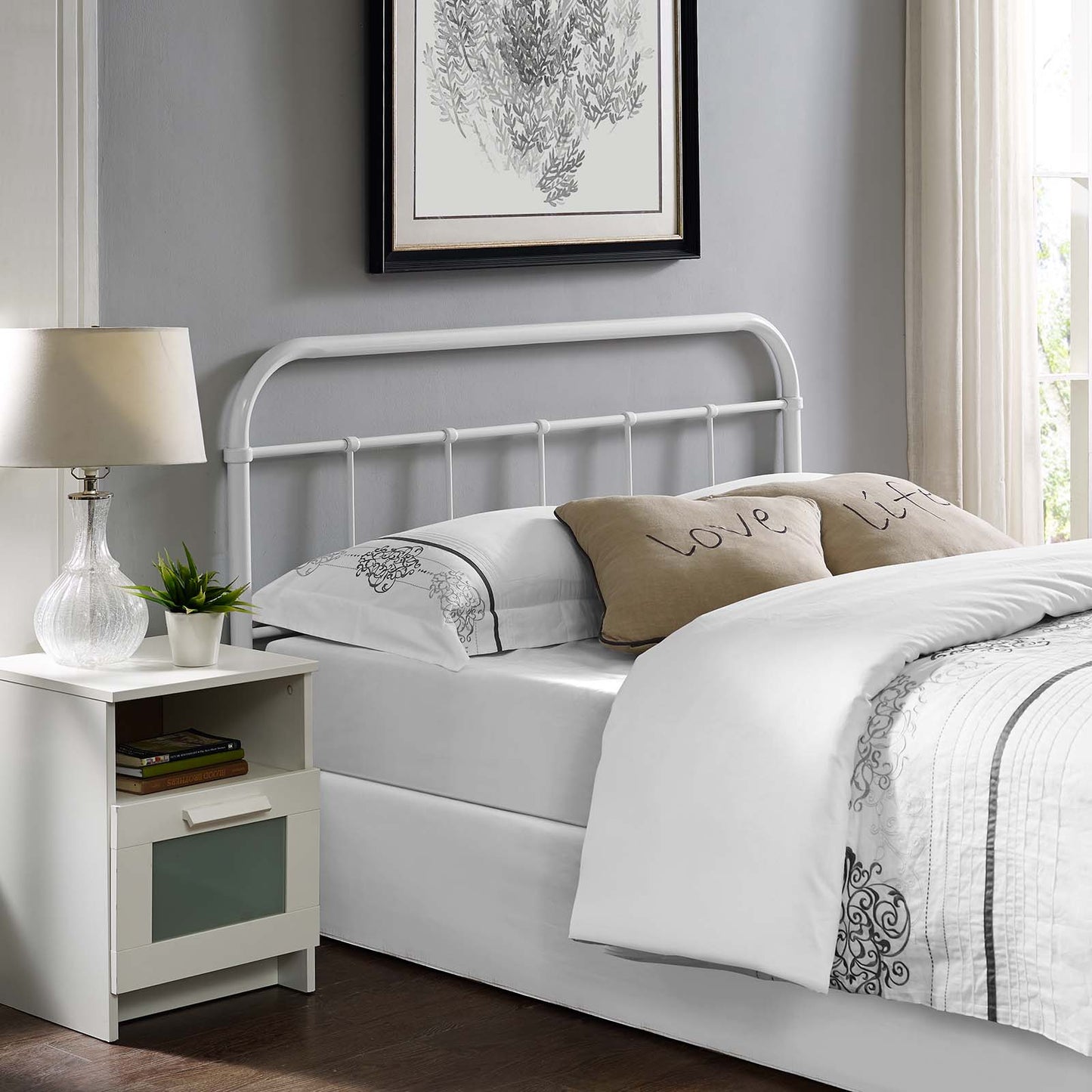 Serena King Steel Headboard