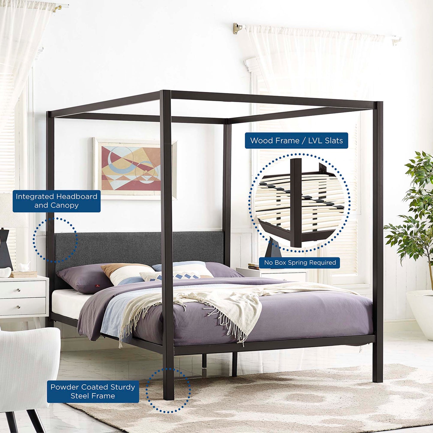 Raina Canopy Queen Bed Frame