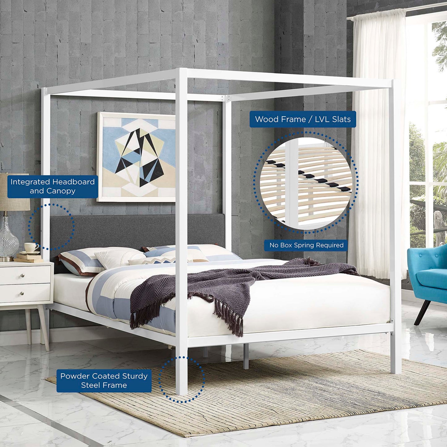 Raina Canopy Queen Bed Frame