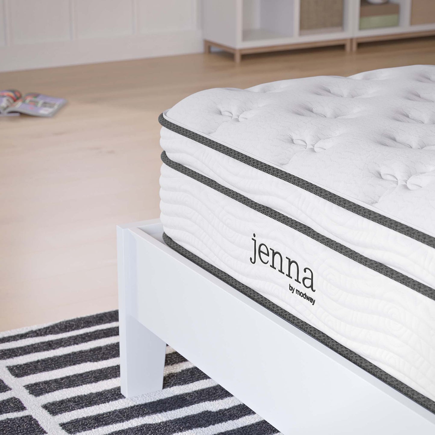 Matelas à ressorts et mousse pour lit simple Jenna 10" par Modway