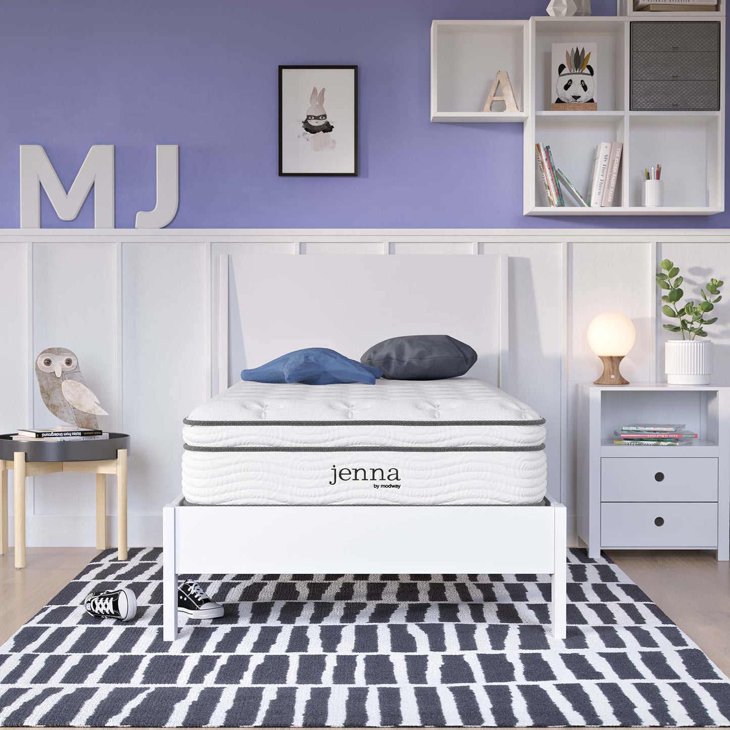 Matelas à ressorts et mousse pour lit simple Jenna 10" par Modway