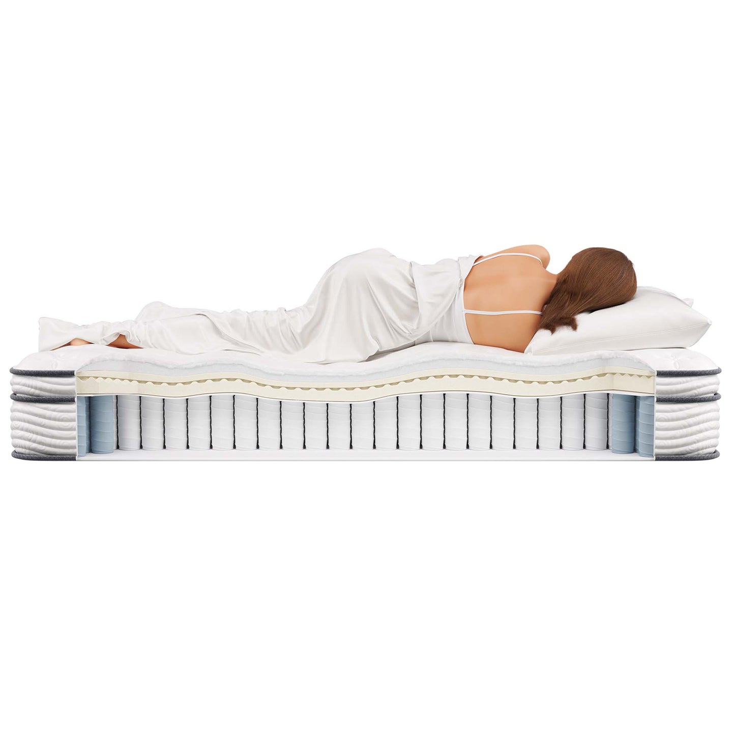 Matelas à ressorts et mousse pour lit simple Jenna 10" par Modway