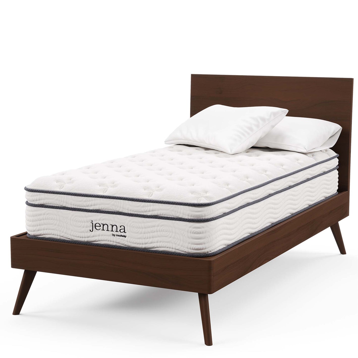 Matelas à ressorts et mousse pour lit simple Jenna 10" par Modway