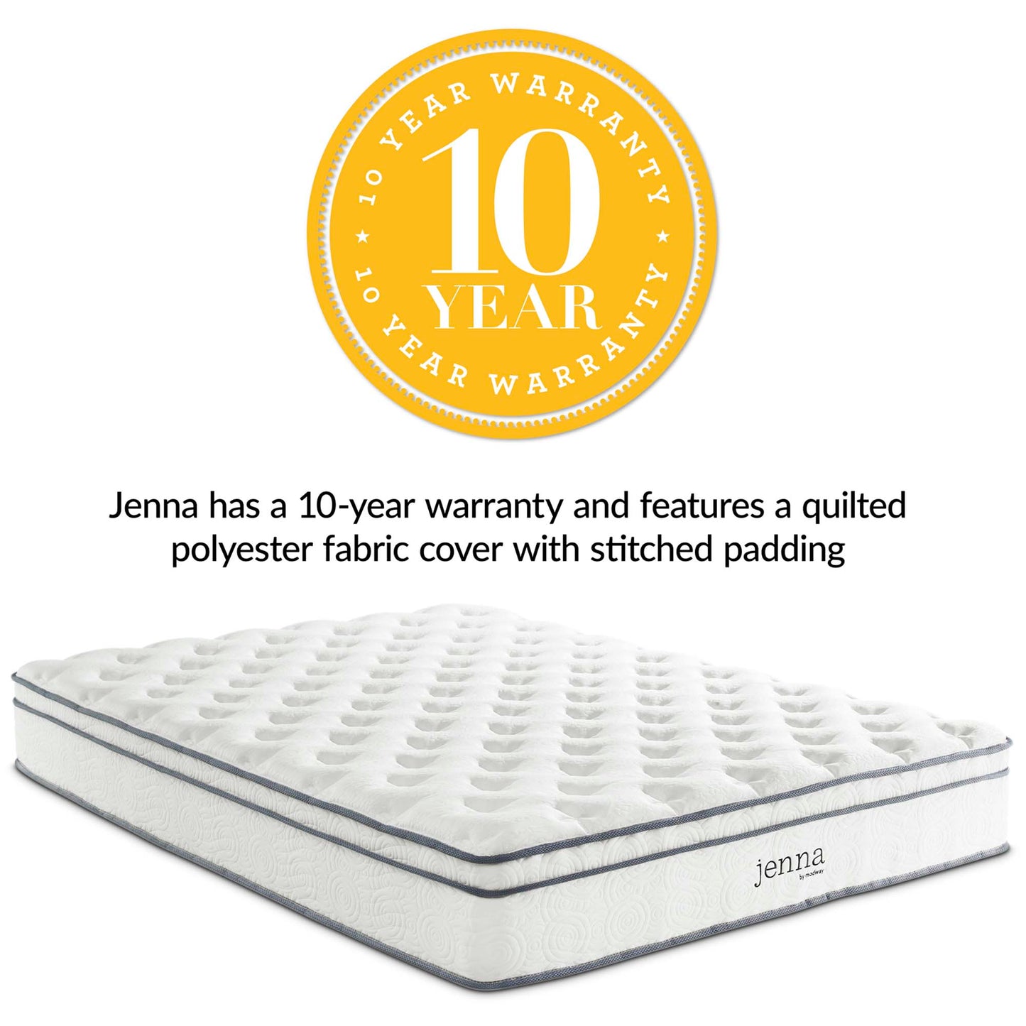 Jenna 10" Innerspring and Foam Queen Mattress