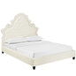 Valentina Tufted Nailhead Performance Velvet Queen Platform Bed