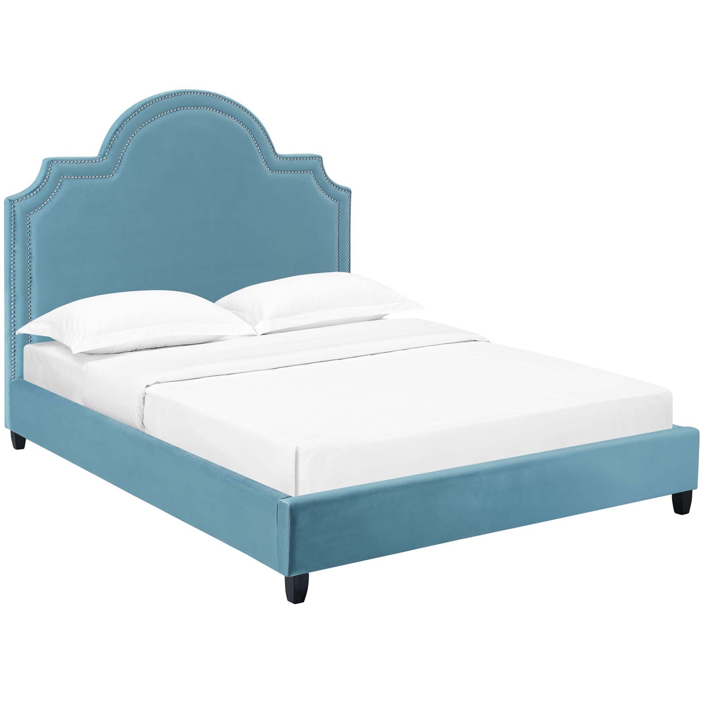 Primrose Performance Velvet Queen Platform Bed