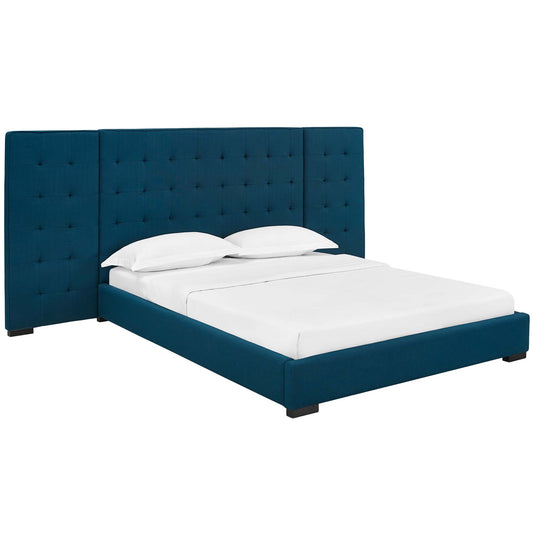 Sierra Upholstered Fabric Queen Platform Bed