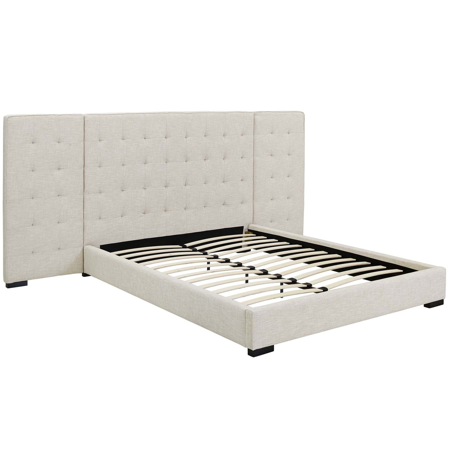 Sierra Upholstered Fabric Queen Platform Bed