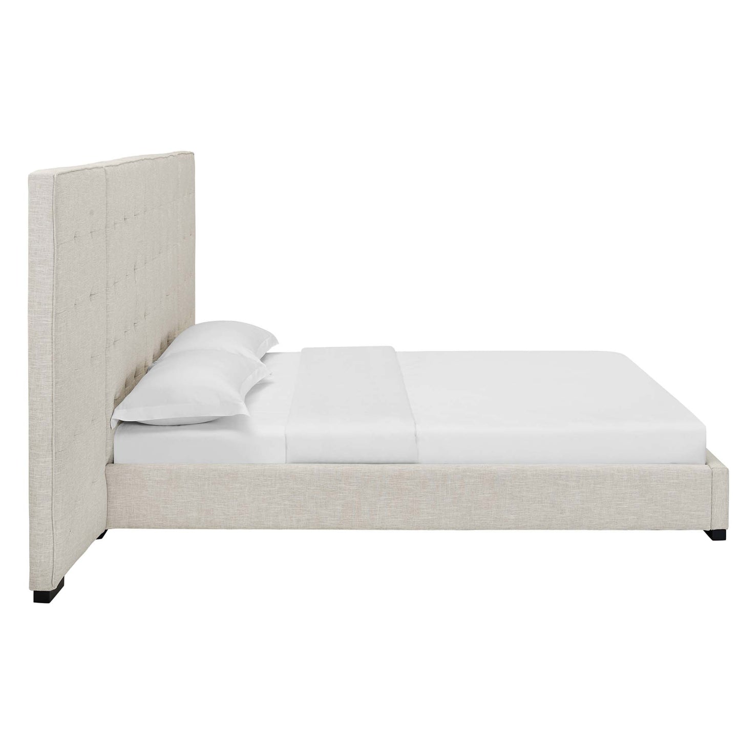 Sierra Upholstered Fabric Queen Platform Bed