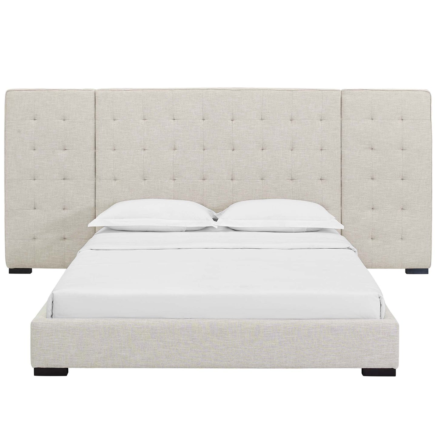 Sierra Upholstered Fabric Queen Platform Bed