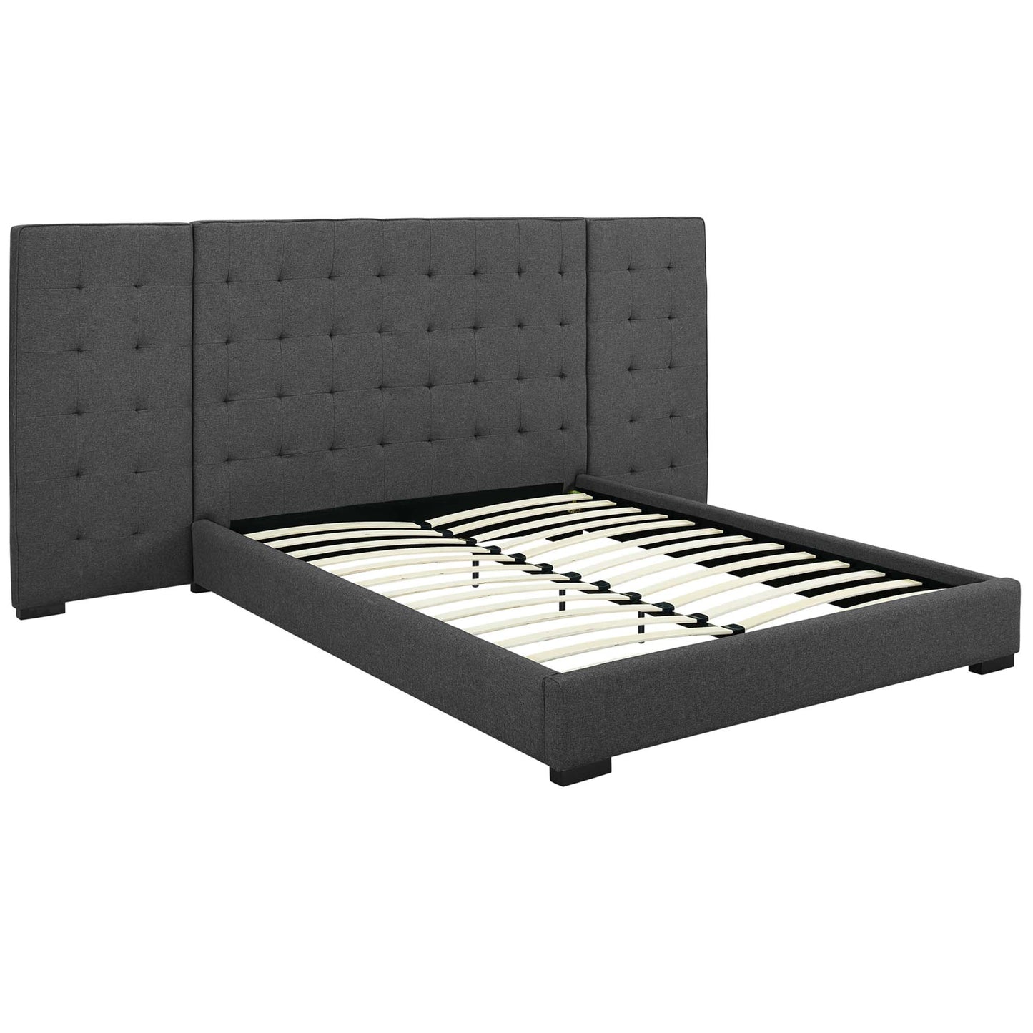 Sierra Upholstered Fabric Queen Platform Bed