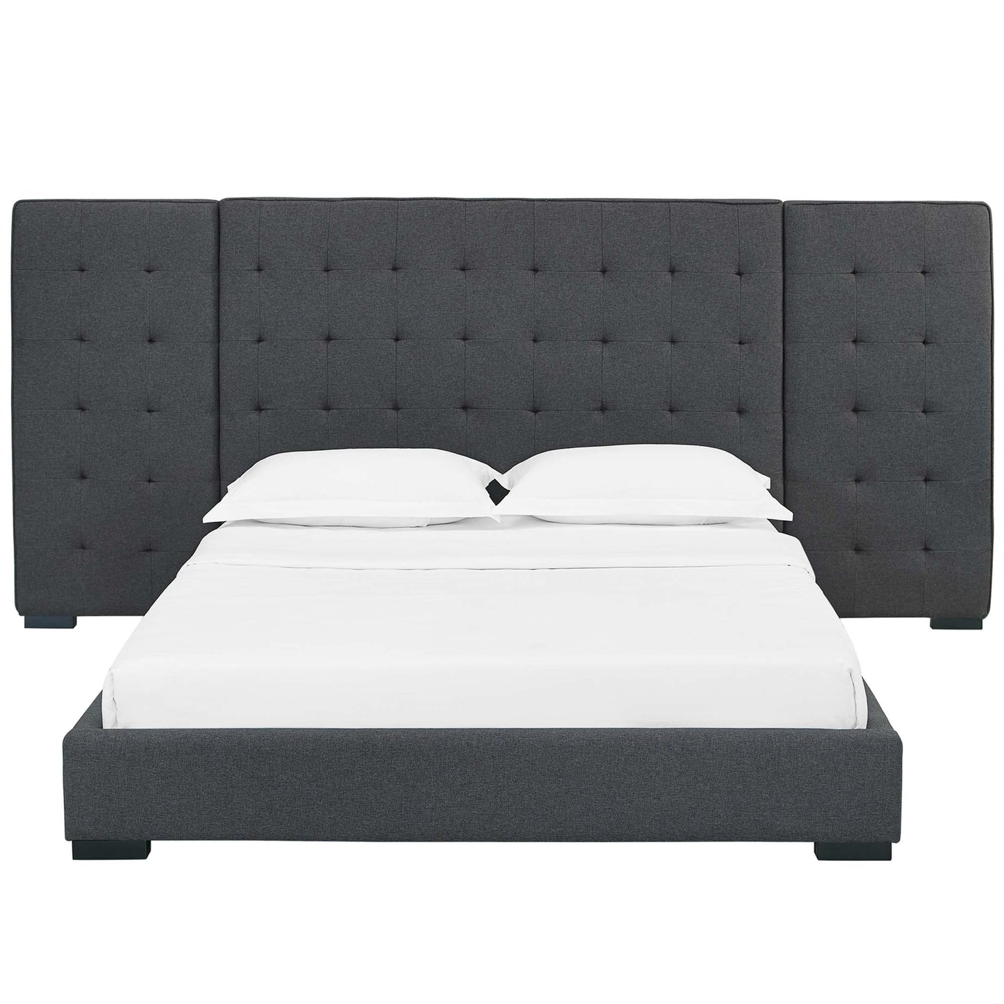 Sierra Upholstered Fabric Queen Platform Bed