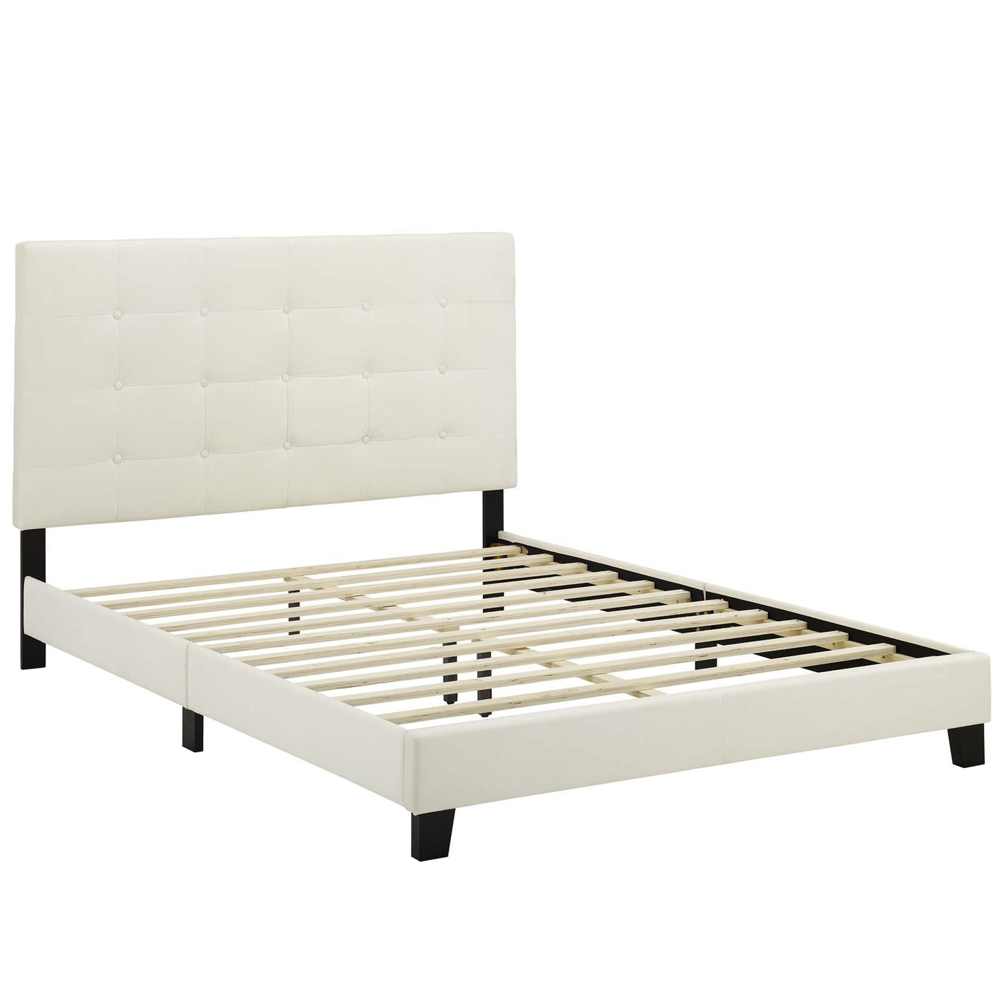 Melanie Tufted Button Upholstered Performance Velvet Queen Platform Bed