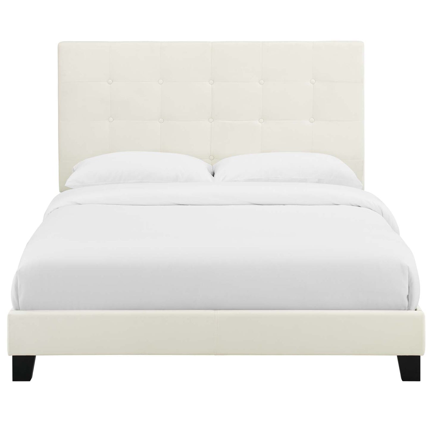 Melanie Tufted Button Upholstered Performance Velvet Queen Platform Bed