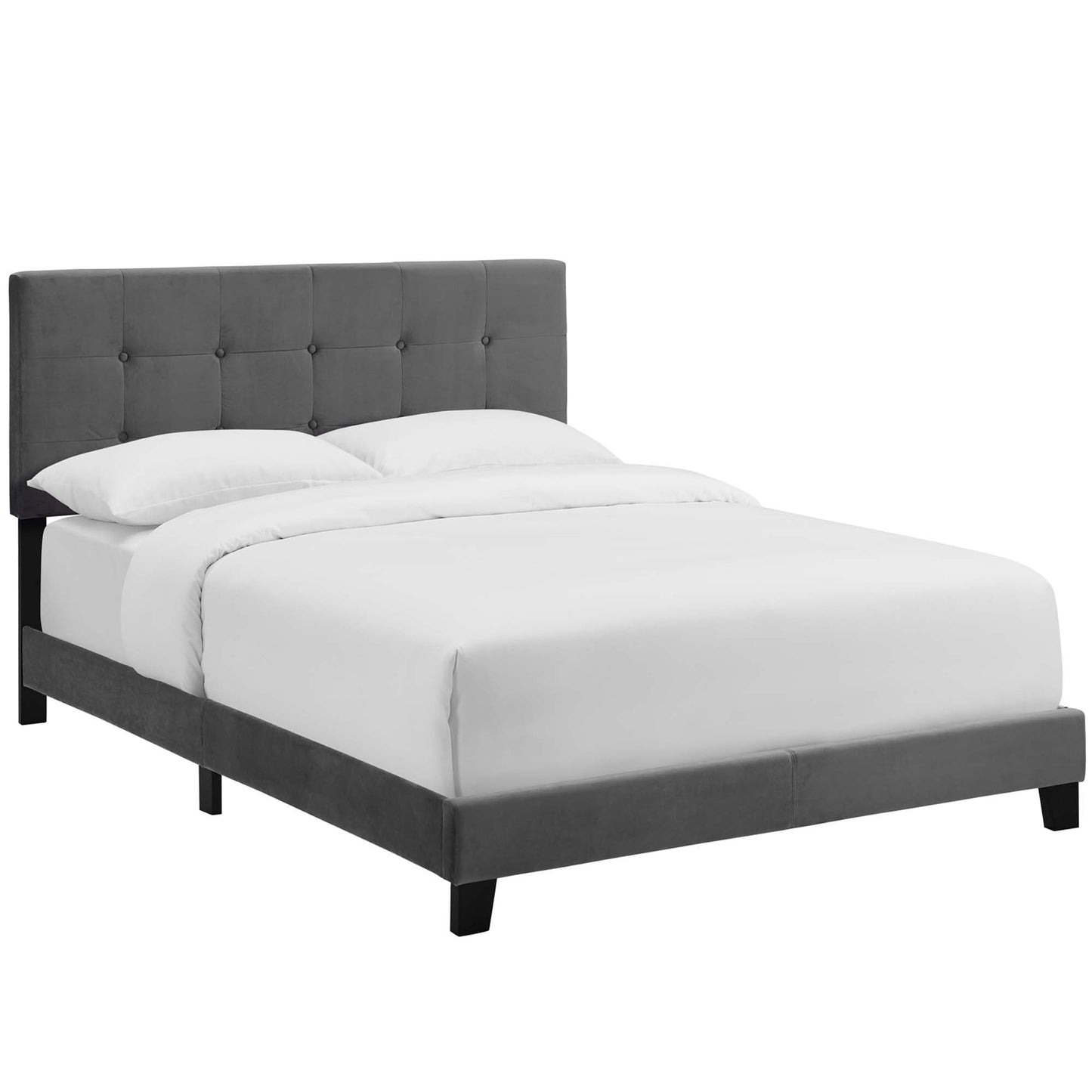 Cama doble de terciopelo Amira Performance de Modway