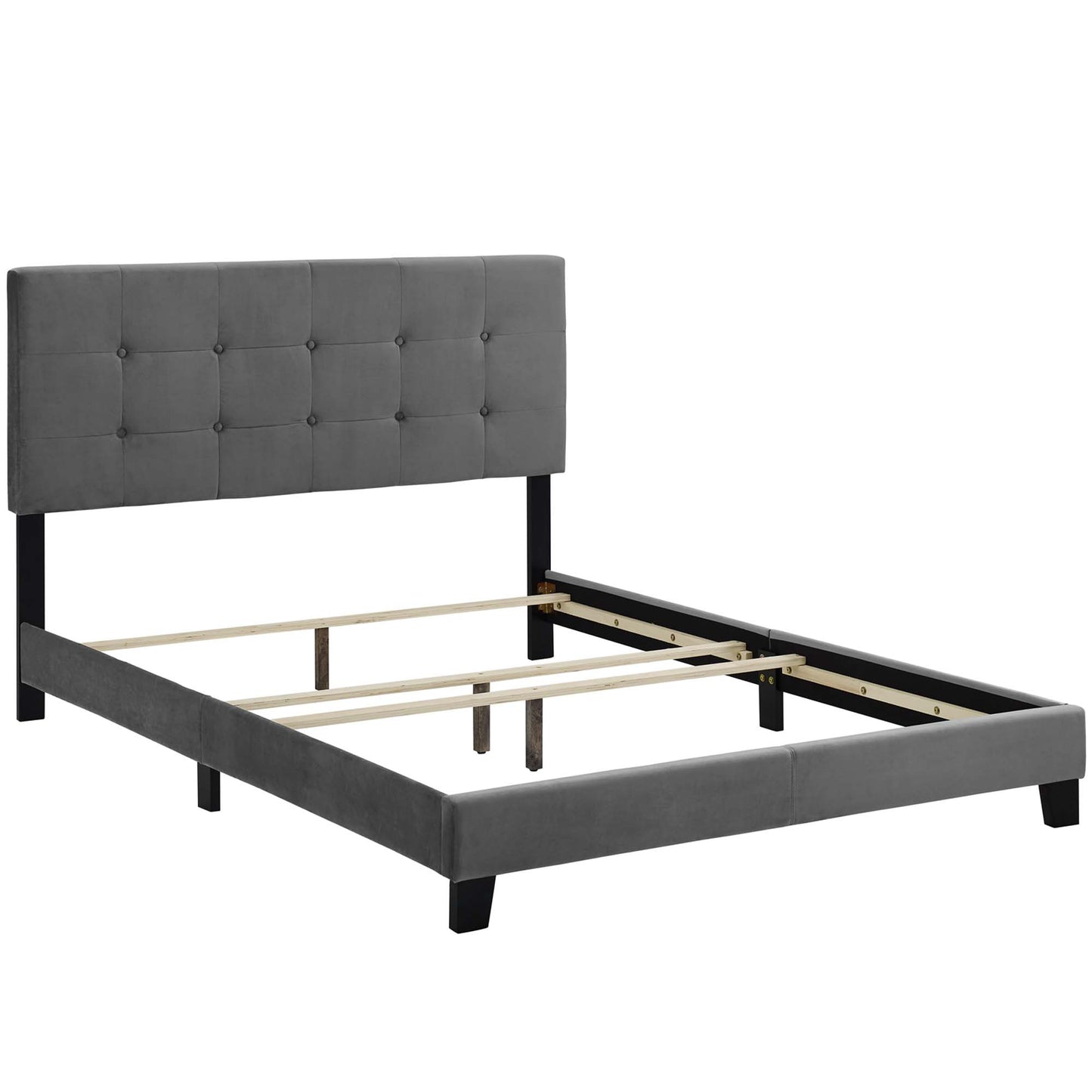 Cama doble de terciopelo Amira Performance de Modway