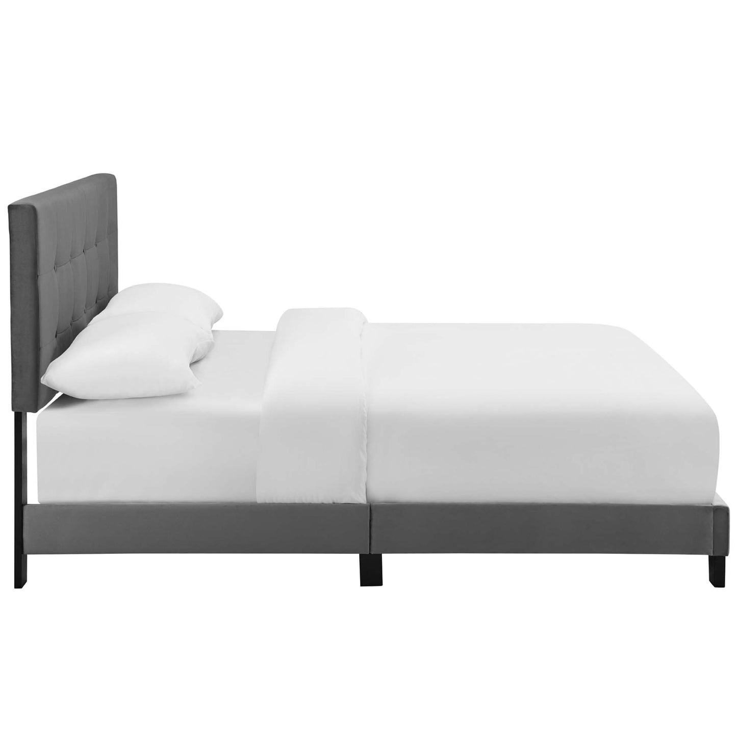 Cama doble de terciopelo Amira Performance de Modway