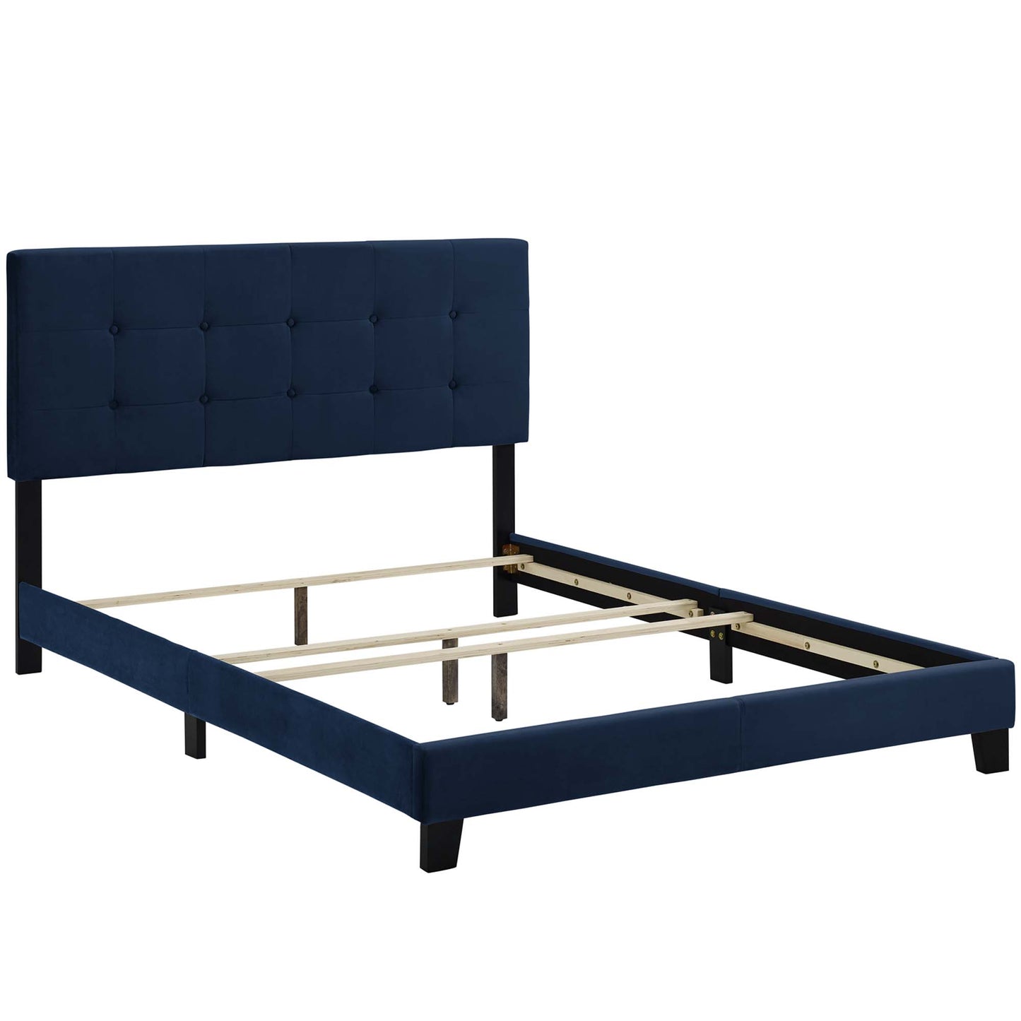 Cama doble de terciopelo Amira Performance de Modway