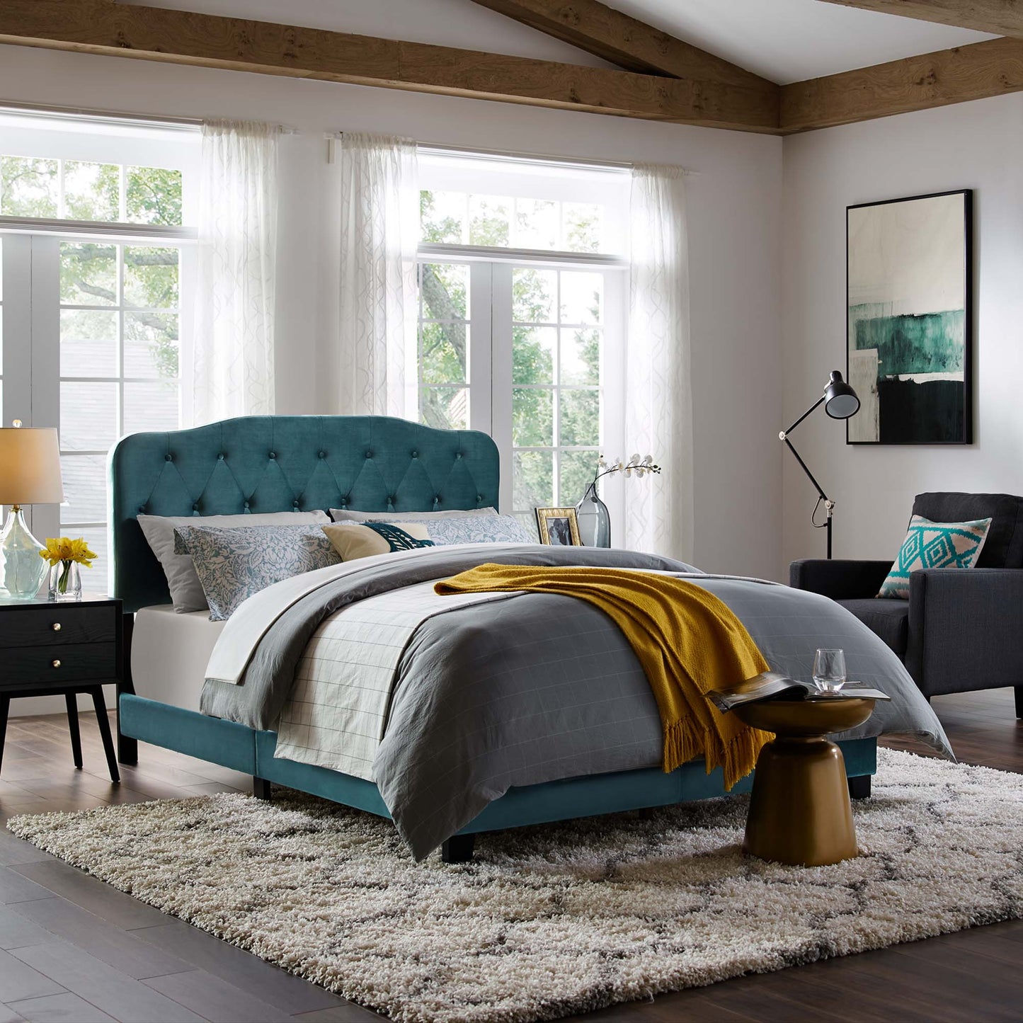 Amelia Performance Velvet Twin Bed