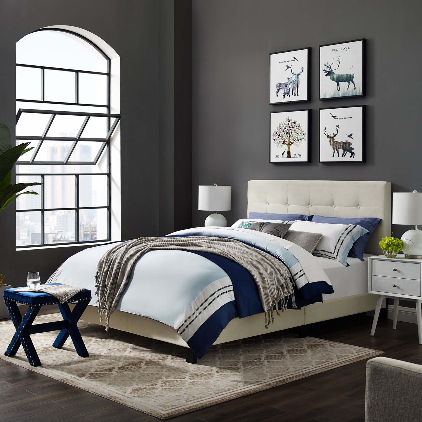 Amira Performance Velvet King Bed