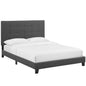 Melanie Tufted Button Upholstered Fabric Full Platform Bed