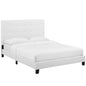 Melanie Tufted Button Upholstered Fabric Queen Platform Bed