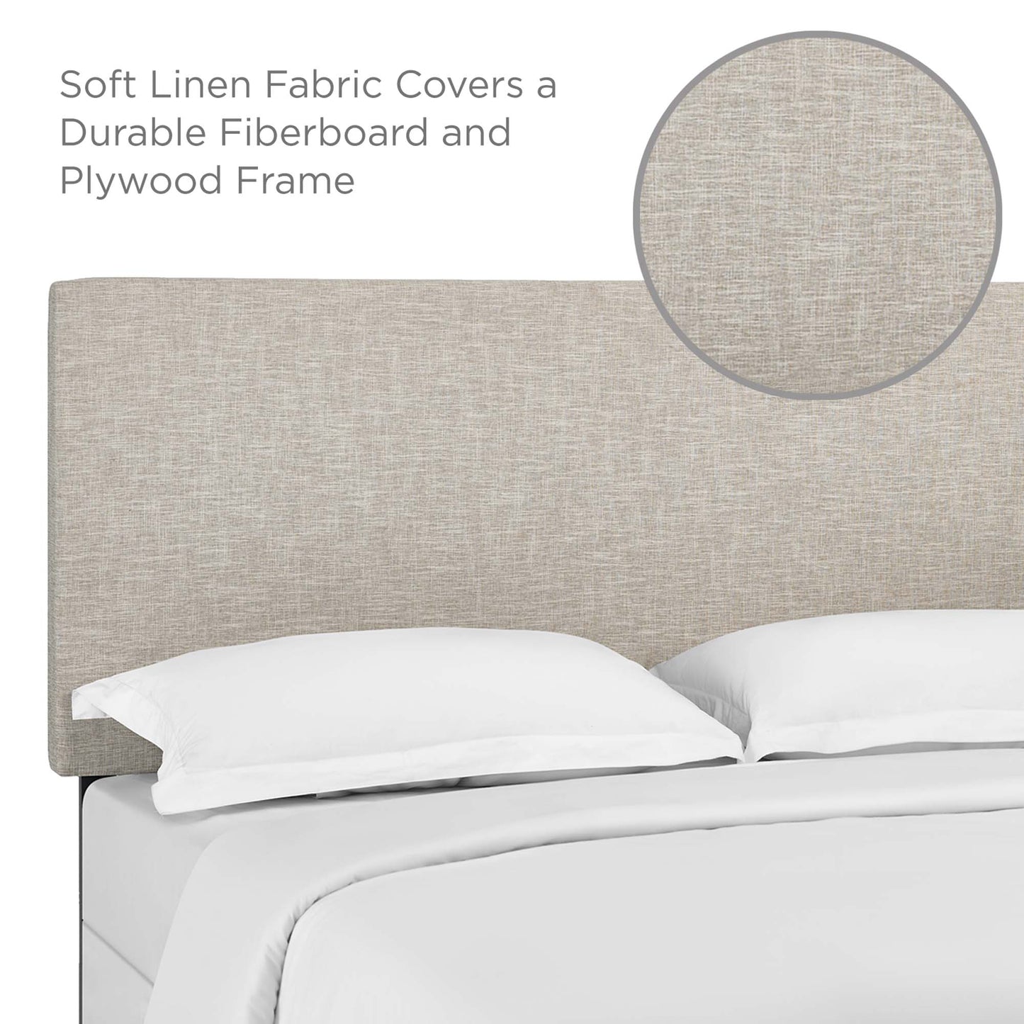 Taylor Upholstered Linen Fabric Full / Queen Headboard