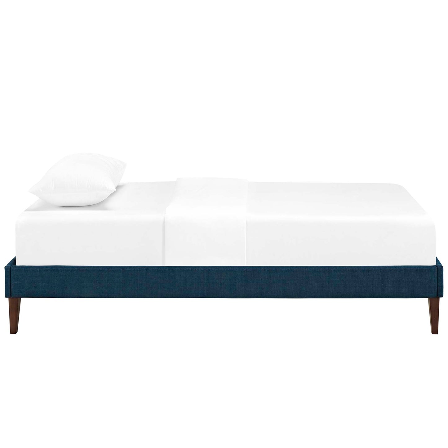 Tessie Fabric Twin Bed Frame with Squared Tapered Legs