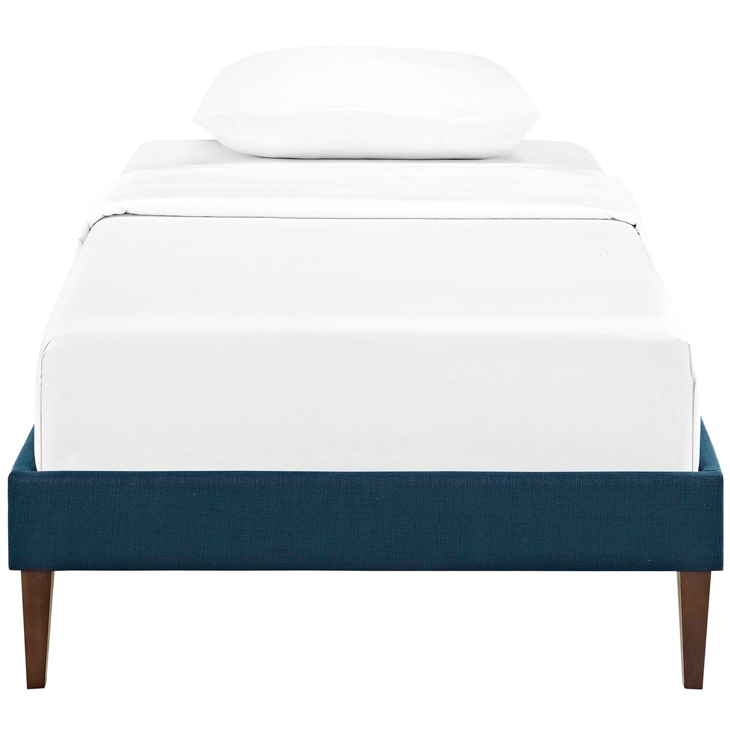 Tessie Fabric Twin Bed Frame with Squared Tapered Legs