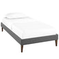 Tessie Fabric Twin Bed Frame with Squared Tapered Legs