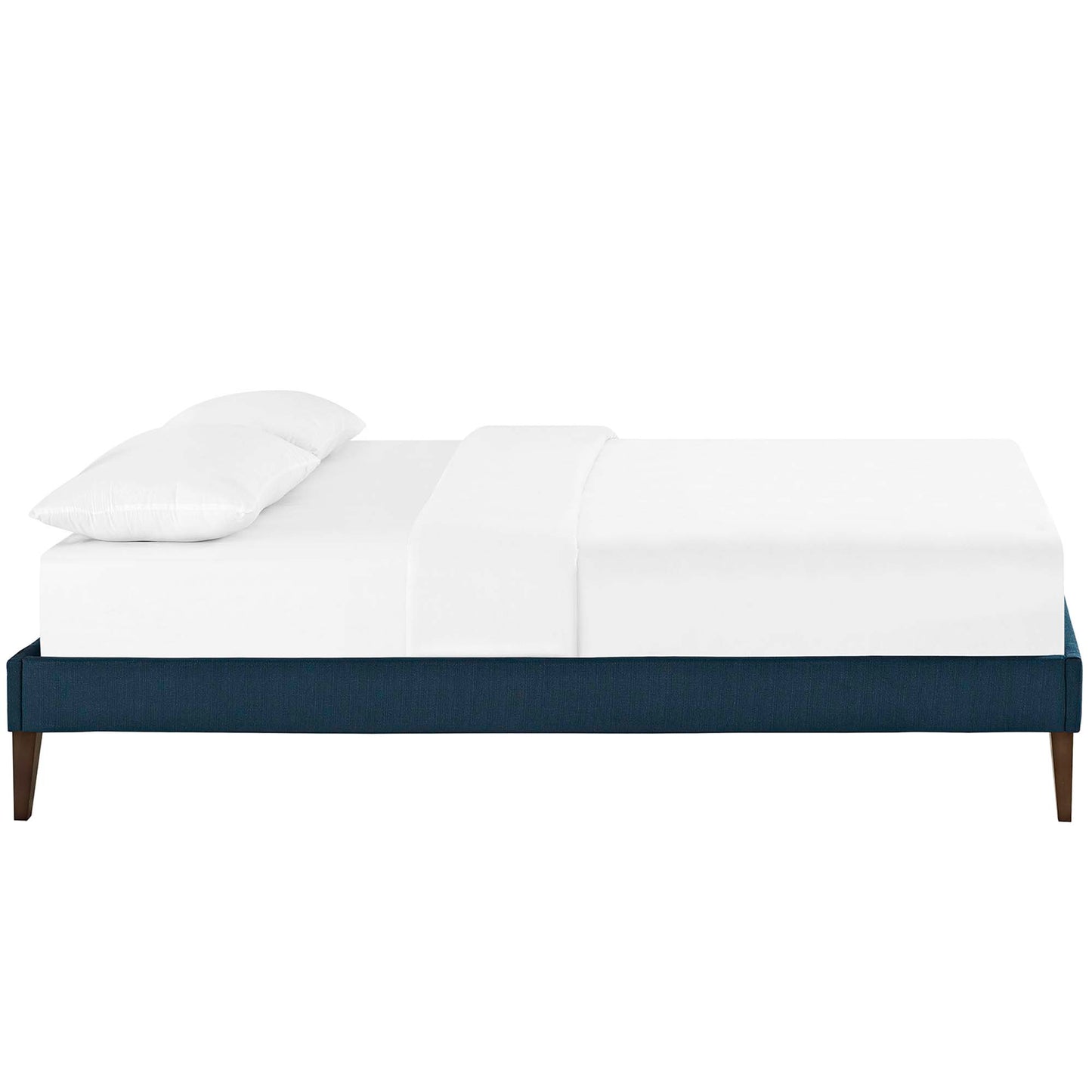 Tessie Fabric Full Bed Frame with Squared Tapered Legs