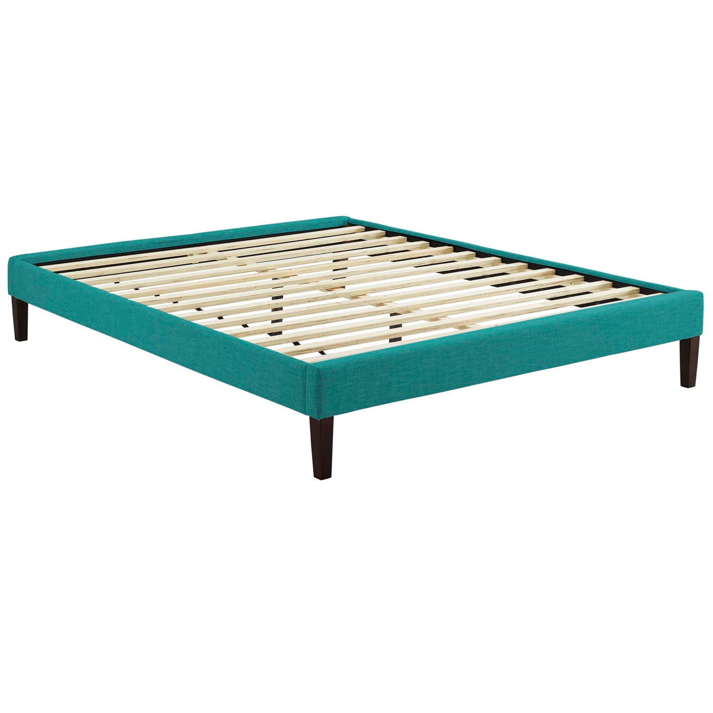 Tessie Fabric Full Bed Frame with Squared Tapered Legs