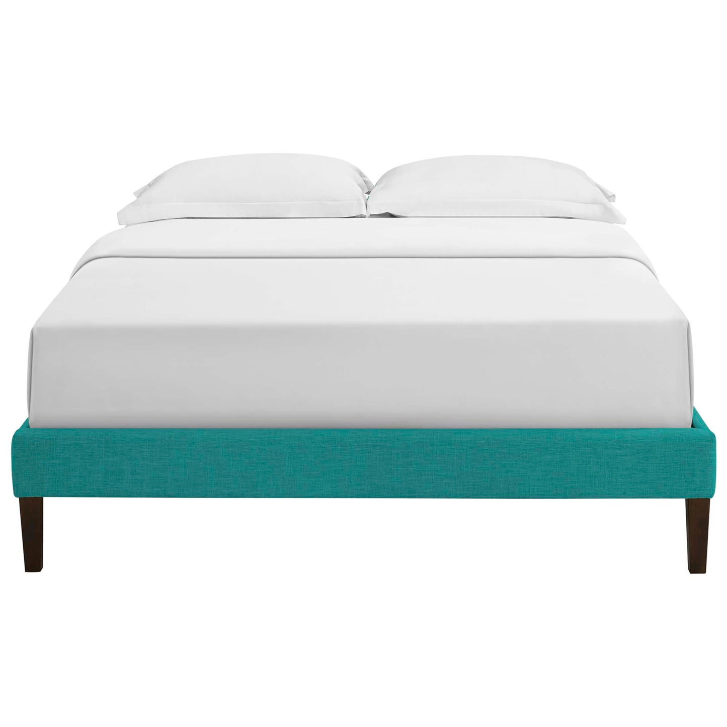 Tessie Fabric Full Bed Frame with Squared Tapered Legs