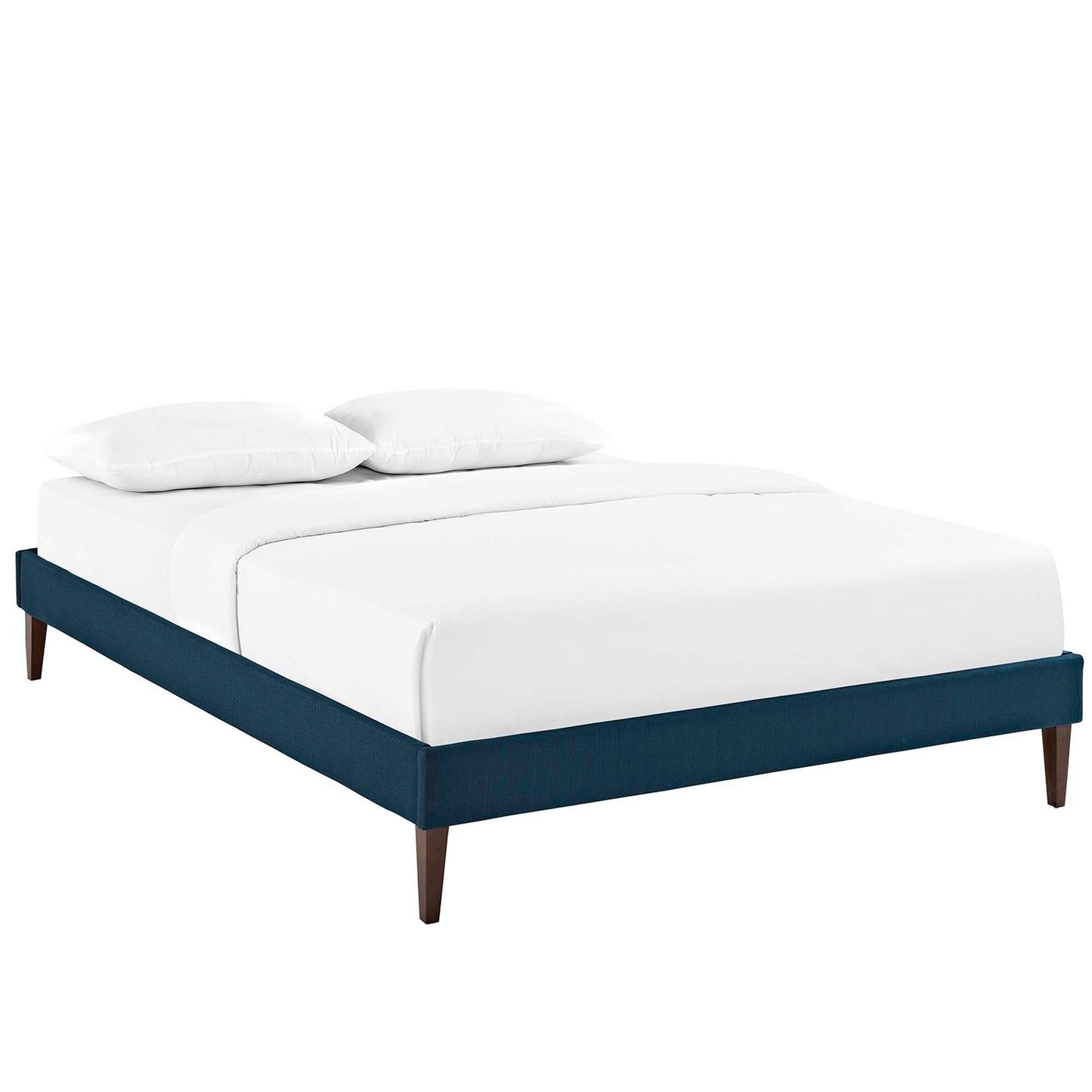 Tessie Fabric King Bed Frame with Squared Tapered Legs