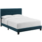 Cama doble tapizada en tela Amira de Modway