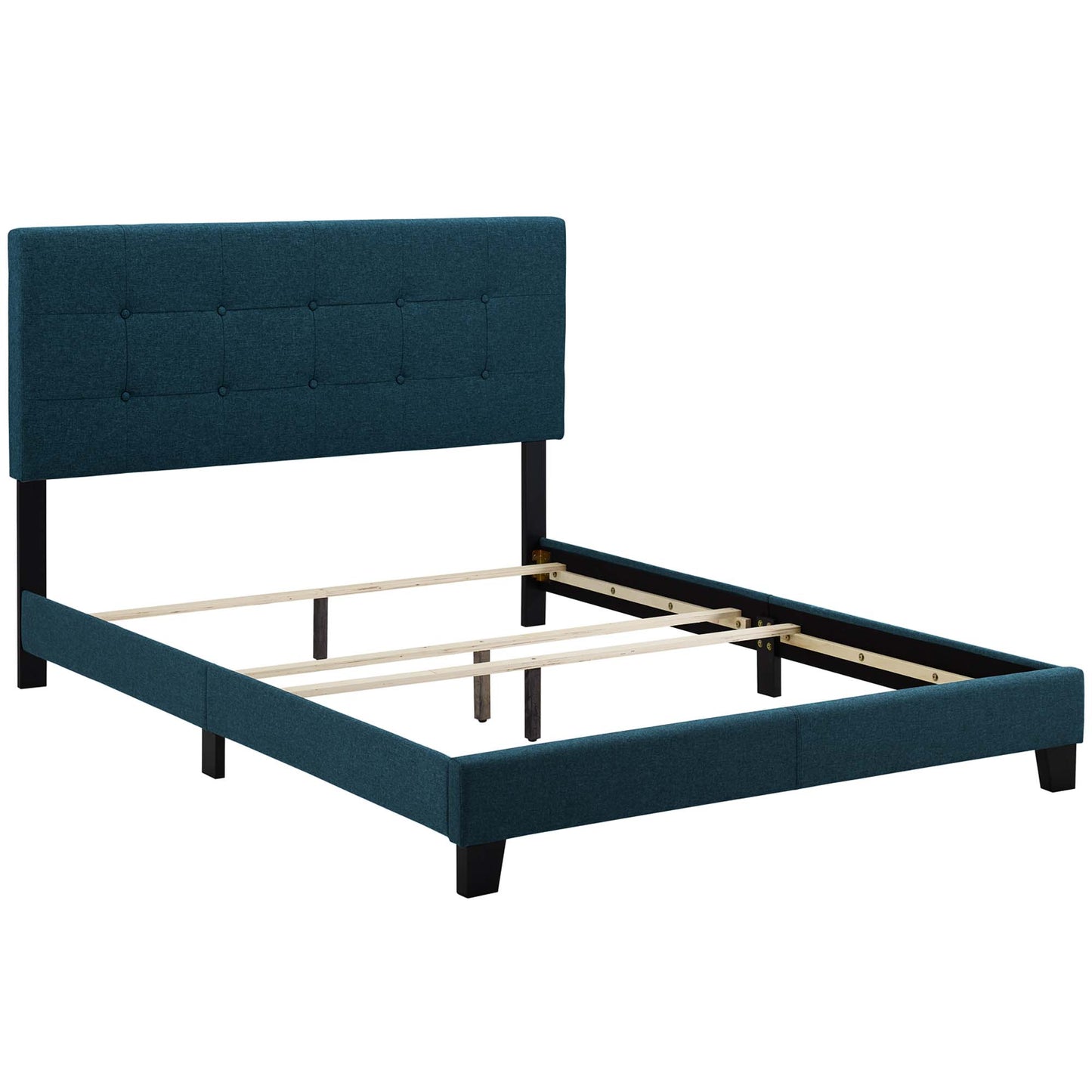 Cama doble tapizada en tela Amira de Modway