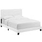 Cama doble tapizada en tela Amira de Modway