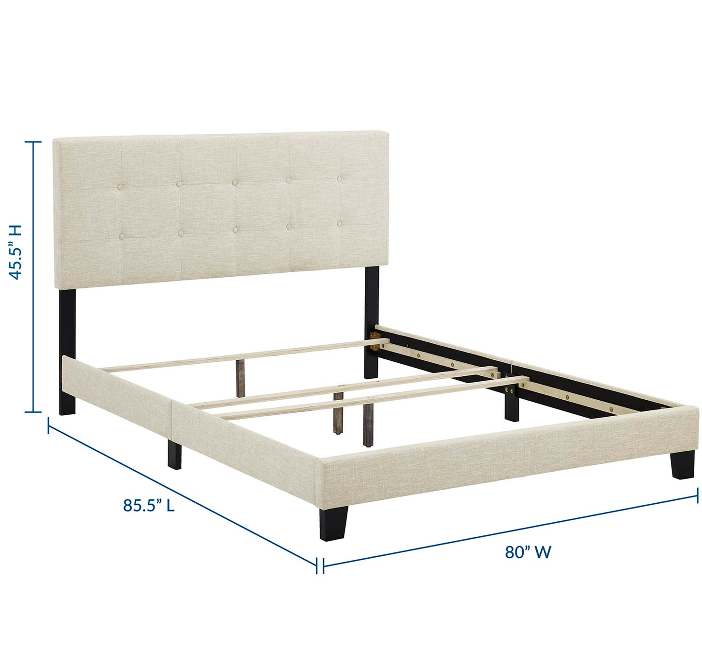 Amira Upholstered Fabric King Bed