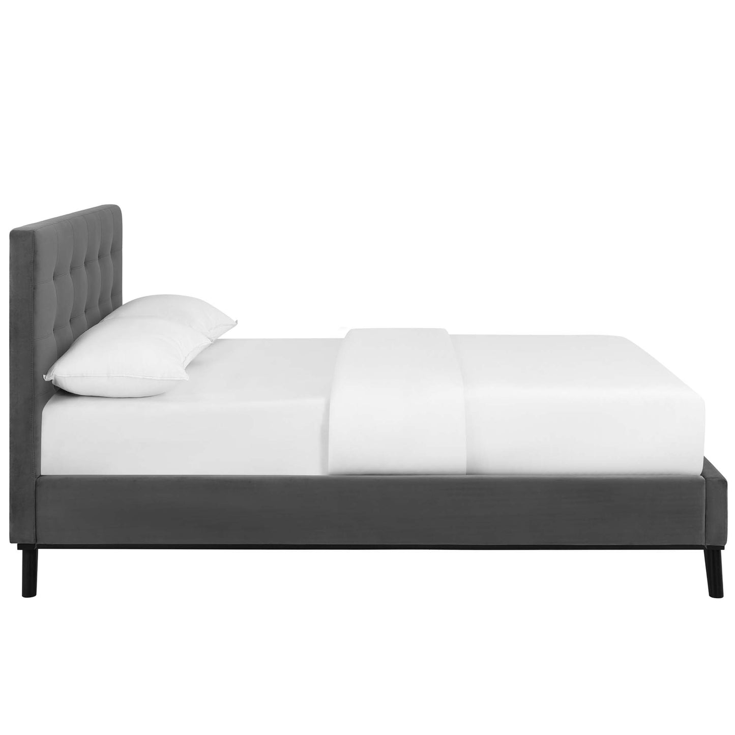 McKenzie Biscuit Tufted Performance Velvet Queen Platform Bed