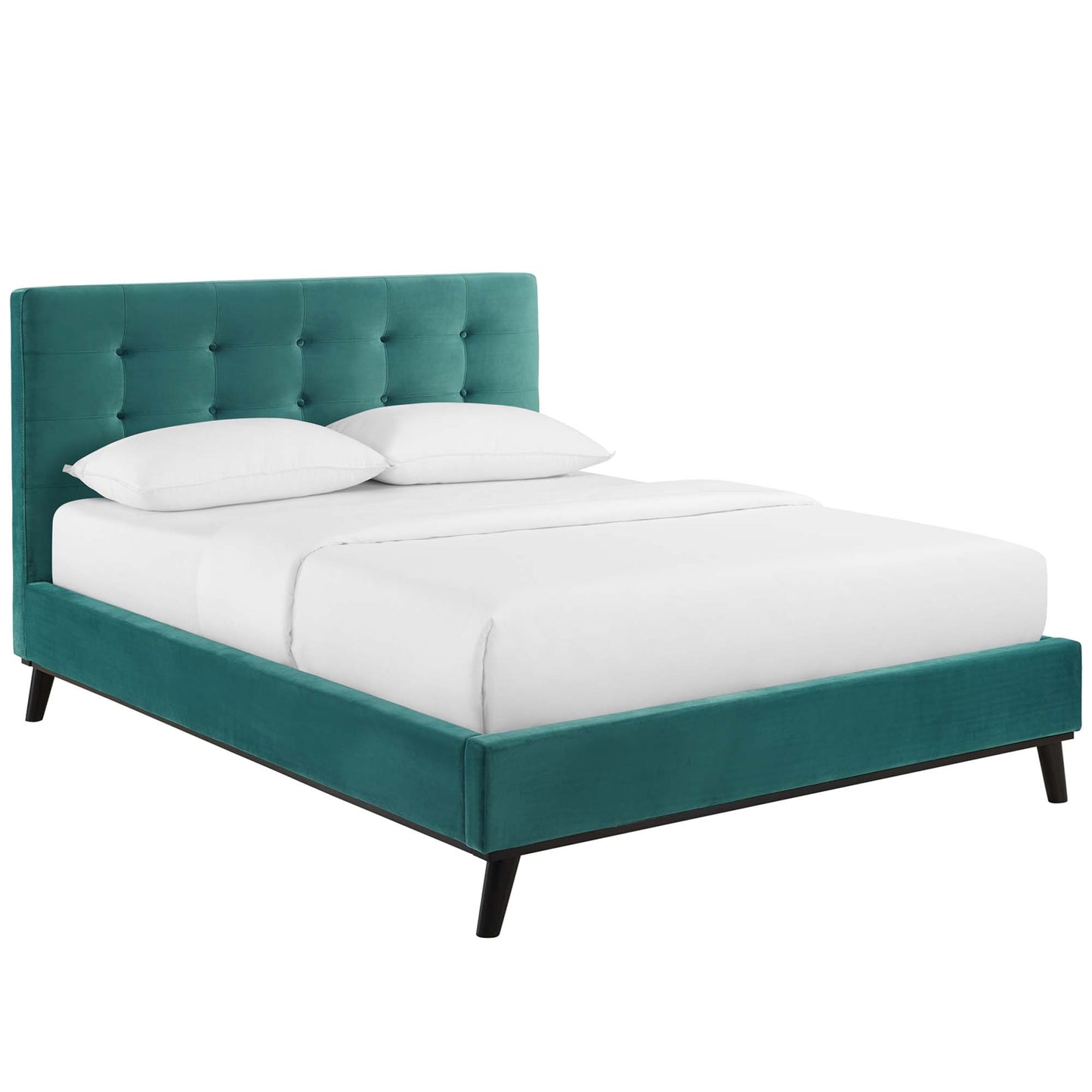 McKenzie Biscuit Tufted Performance Velvet Queen Platform Bed