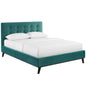 McKenzie Biscuit Tufted Performance Velvet Queen Platform Bed