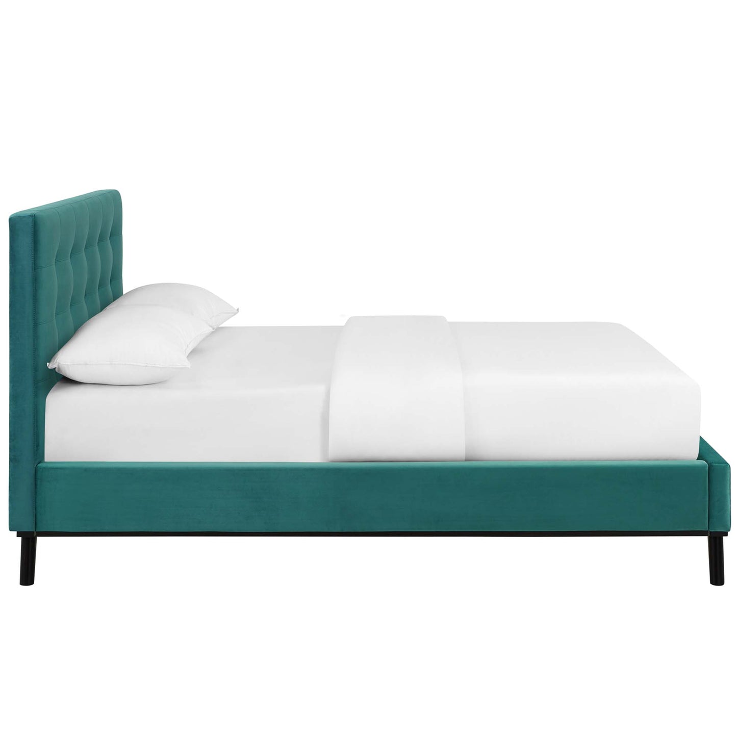 McKenzie Biscuit Tufted Performance Velvet Queen Platform Bed